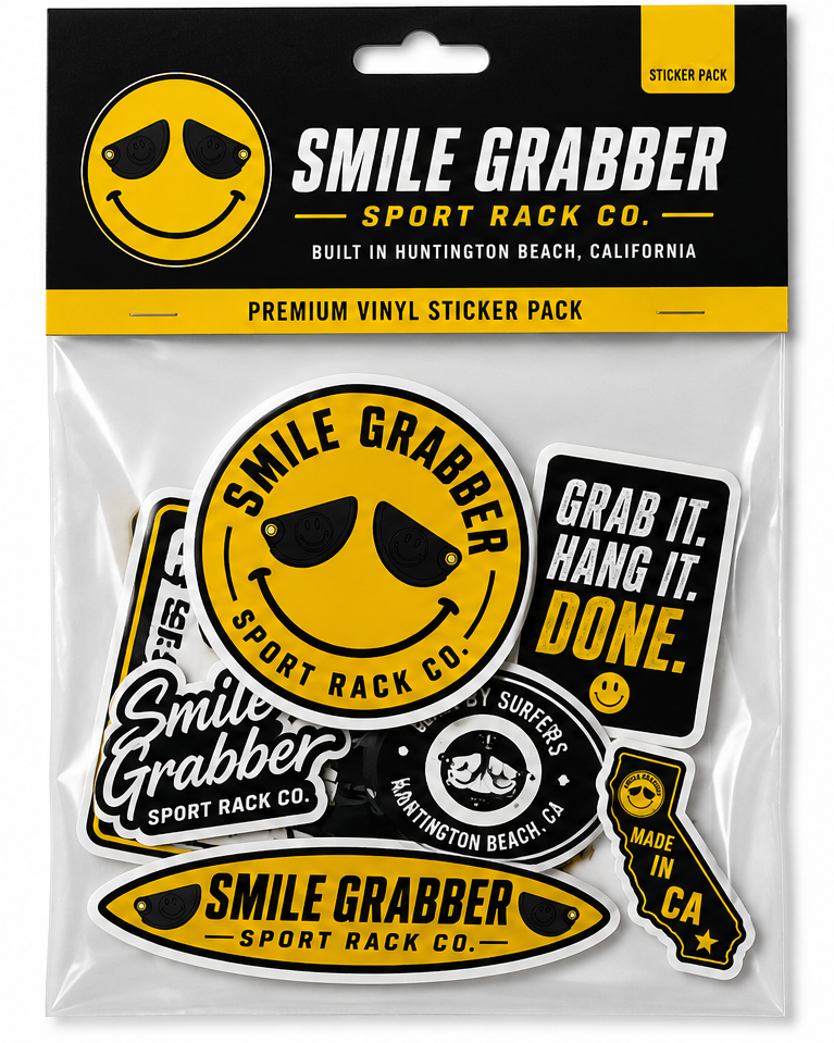 Smile Grabber Sport Rack Co. Premium Vinyl Sticker Pack